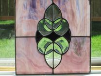 Beveled Glass And Purple Stained Glass Suncatcher 2 small