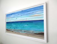 Costal Wall Art, Abstract Beach Painting, Ocean Wall Art, Beach Art, Tropical Wall Art 3 small