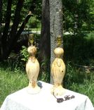 Unique Hand Turned Spalted Hackberry Lamps 2 small