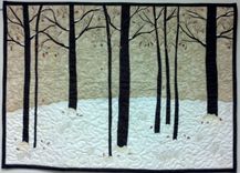 Art Quilt - Field Of Trees 1 small