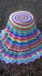 Rainbow Pi Shawl - Handspun & Handknit 3 small
