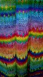 Rainbow Pi Shawl - Handspun & Handknit 4 small