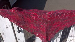 Shawlette - Rosey Cashmere Silk Beaded Confection 2 small