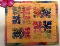 Art Quilt - Hawaiian Floral 2 small