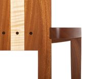 Dining Chairs Handmade In Solid Mahogany & Maple Wood, Available As Single Or Set Of "Gazelle" 3 small