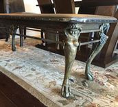Bench With Sculpted Cast Bronze Legs 1 small