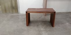 Matched Walnut, Waterfall-Style Shoe Bench And Entry Hall Table 5 small