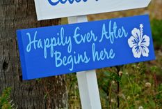 Welcome Wedding Sign. Happily Ever After Wood Sign 3 small