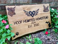 Custom Woodburned Homestead Signs 1 small