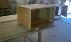 Custom Cherry Microwave Cabinet 1 small