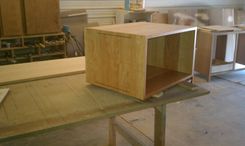 Custom Cherry Microwave Cabinet 2 small