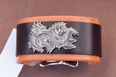 Leather Cuff Bracelet Dragon 1 small