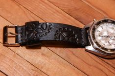 Watch Strap Custom Tooled (Steam-Punk, Sprocket) 7 small