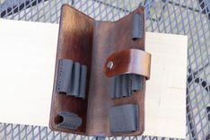 Leather Case With Elastic (For Electronic Cigarettes, Pens, Ammo, Tools) 3 small