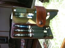 Leather Case With Elastic (For Electronic Cigarettes, Pens, Ammo, Tools) 6 small