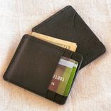 Slim Wallet (Multi-Pocket) Pink Or Black Saffiano Leather 2 small