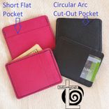 Slim Wallet (Multi-Pocket) Pink Or Black Saffiano Leather 3 small