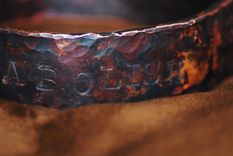 Hand Made Copper Shackle Bracelet 2 small