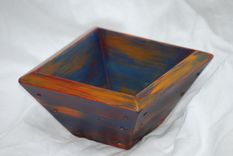 Hand Made Reclaimed Square Wooden Bowl 1 small
