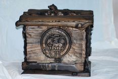 Hand Carved Tantalus Liquor Box 1 small