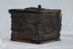 Hand Carved Tantalus Liquor Box 2 small