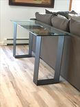 Glass And Steel Contemporary Sofa Table / Console Table 1 small