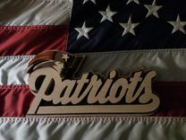 Wood New England Patriots Logo 3 small