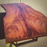 Live Edge Walnut Table With Brushed Steel 1 small