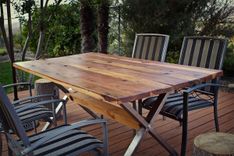 Salvaged Redwood Dinning Table 1 small