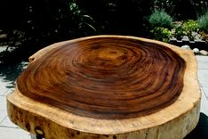 Tropical Live Edge Round Coffee Table 2 small