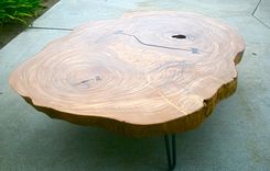 Tropical Live Edge Round Coffee Table 4 small