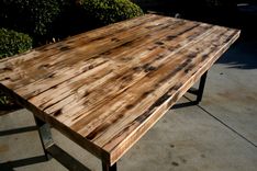 Rustic Recycled Butcher Block Dinning Table 1 small