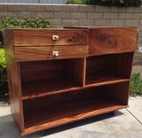 Vinyl Record Player Console And Record Storage Cabinet 2 small