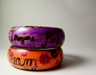 Personalized Wooden Bangle Bracelets 3 small