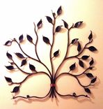 Forged Steel And Copper Tree Wall Sculpture 1 small