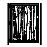 Decorative Steel Birch Forest Gate - Modern Garden Gate - Security Door 5 small