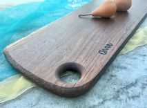 Solid Wood Cutting Or Serving Board, Charcuterie, Bread, Cheese 4 small