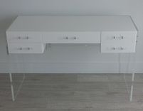 Acrylic Desk - Multi Drawer Design - Hand Crafted, Made To Order Custom Size And Style Available 2 small