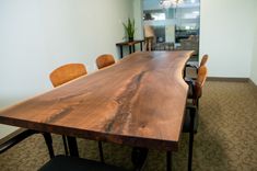 Walnut Conference Table, Live Edge Conference Table, Conference Table, Meeting Table 1 small