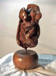 Burl Wood Egg Sculpture 1 small