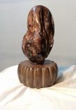 Burl Wood Egg Sculpture 4 small