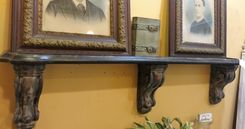 Custom Made Mantle Shelf Reclaimed Parlor Grand Piano Lid & Corbels 1 small