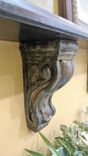 Custom Made Mantle Shelf Reclaimed Parlor Grand Piano Lid & Corbels 5 small