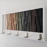 Modern Wood Wall Coat Rack With Fold Down Hooks 18x36 2 small