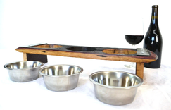 Wine Barrel Elevated Food And Water Bowl Stand - Geoffroyi - Made From Retired Ca Wine Barrels 4 small