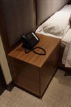 Black Walnut King Bed W/ Builtin Nightstands 5 small