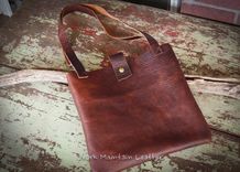 Bison Leather Tote With Snap Closure 1 small