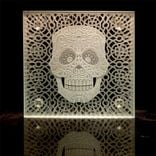 Sugar Skull Decorative Etched Glass Art Coasters Designs 1 small