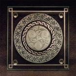 Sandblasted Celtic Spiral Key Pattern Art Glass Decorative Coaster 1 small