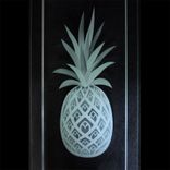 Pineapple Etched Glass Kitchen Cabinet Carved Doors 2 small